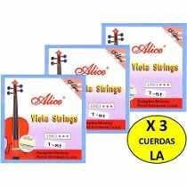 Cuerdas X 3 (re) Para Viola Marca Alice