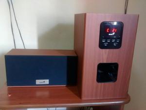Home Theater 5.1 Marca Genius Color Madera