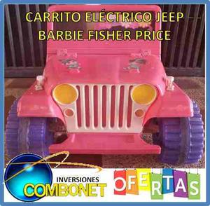 Carrito Electrico Jeep Barbie Fisher Price Niña Oferta!!