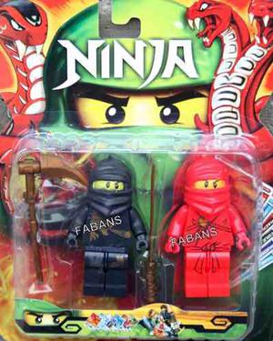 Juguete Ninjago Set 2 Muñecos Figura + Accesorio Niño