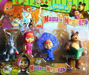 Juguetes Masha Y El Oso Muñeca Set Figuras Importadas Niña