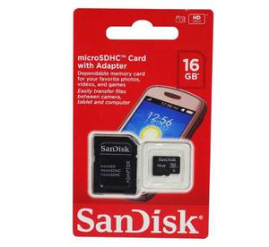 Memoria Micro Sd 16gb Sandisk Original Clase 4