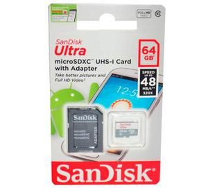 Memoria Micro Sd 64gb Sandisk Original Clase 10