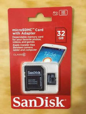 Memorias Micro Sd Sandisk 32 Gb C10