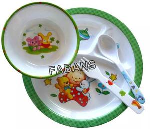 Juego De Platos Bebe Taza Sopa Tenedor Niño Niña