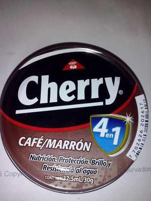 Crema De Zapatos Cafe/marron Cherry 4 En 1
