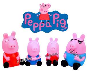 Set Peppa George Pig Familia Completa Sonido Juguete Niño