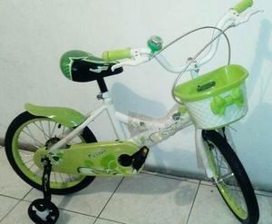 Bicicleta Para Niña Rin 12 + Cesta Y Rueditas De Inicio