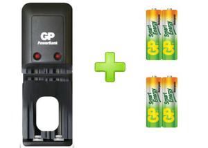 Cargador Gp Para Pilas Aa/aaa + 4 Baterias Aa  Mah