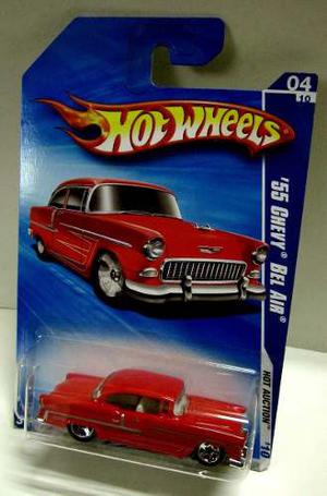 Hot Wheels 55 Chevy Bel Air - Hot Auction - Escala 1:64