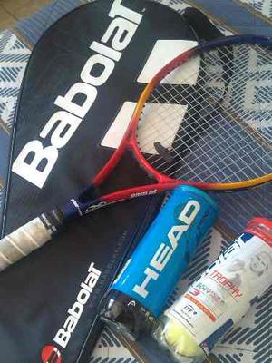 Raqueta De Tenis Babolat Comfort Lxt Grip 4 1/8 Con Combo