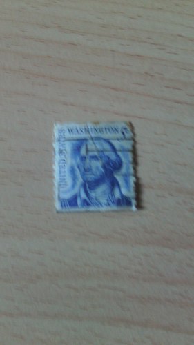 Estampilla De Usa - George Washington De 5 Centavos Azul