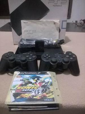 Playstation 2 +2 Controles+chip+5 Juegos+2 Memoria+cables.