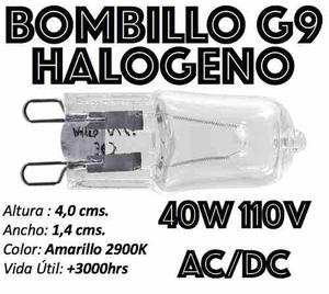 Bombillo Bipin G9 Halógeno Ac Dc 110v En 40w