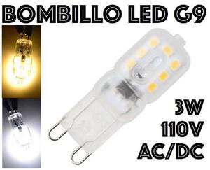 Bombillo G9 14 Leds Ac Dc 110v 3w Luz Fria & Cálida