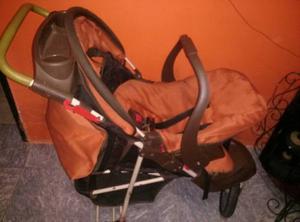 Hermoso Coche 3 Ruedas Con Porta Bebe Y Base