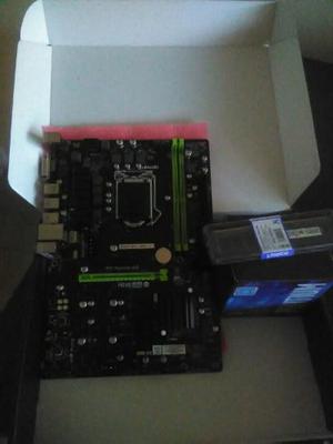 Mother Board 250 Btc Rig Combo Pemtium + 8gb Ram