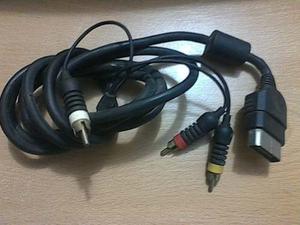 Cable Av Video Rca Original Para Xbox Clasico Classic Negro