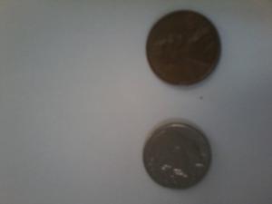 Colección De One Cents, One Dime, Five Cents Y Quarter