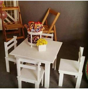 Juego De Mesa Y Silla Para Niños Mdf Para Decoracion