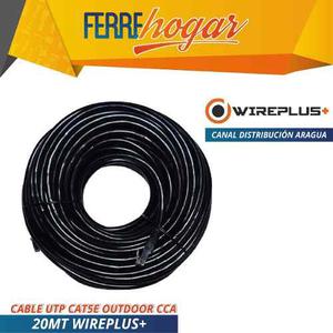 Cable Utp Cat5e Outdoor Cca 20mt Wireplus+