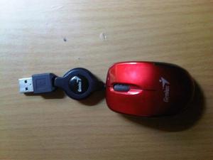 Mouse Genius Para Laptops Cable Retractil