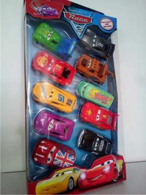 Set De 10 Carros De Cars Coleccion 10 Piezas