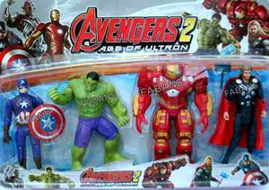 Juguete Vengadores Set 4 Avengers Hulk Iron Man Capitan