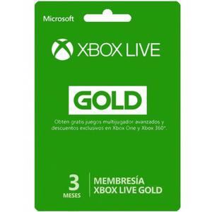 Membresía De Xbox Live Gold De 3 Meses