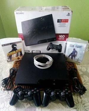 Playstation 3 Slim 160 Gb + 13 Juegos + 2 Controles