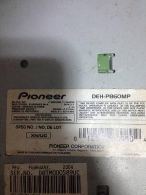 Reproductor Pioneer Deh P860mp De Compentencia.