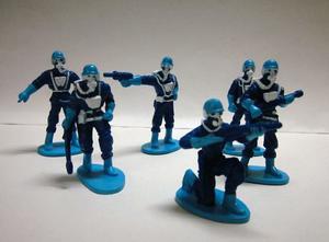 Soldados Plásticos Sci-fi (lote De 6) Color Azul
