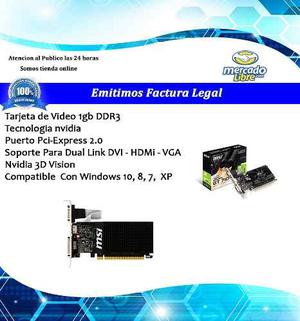 Tarjeta De Video Geforce Gt 710 Nvidia 1gb Ddr3 Pci-e Hdmi