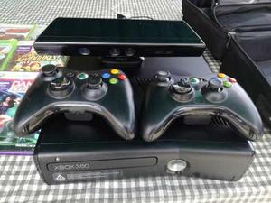 Xbox 360 Slim 250gb +3 Controles+kinect+17 Juegos Originales