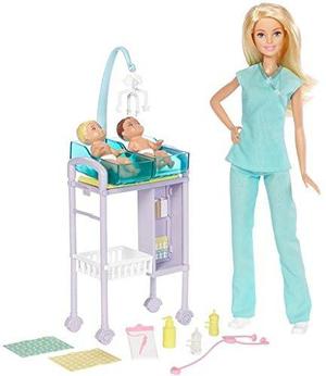 Conjunto De La Barbie Doctora De Bebés.