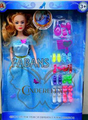 Muñeca Cenicienta Cinderella Barbie +18 Zapatos Juguete