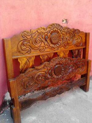 Cama Matrimonial De Madera Saman