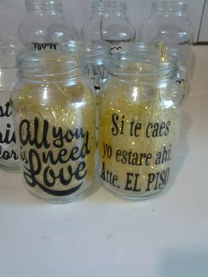 Kit De 6 Vasos Mason Jar (800 Mil Bs Los 6) Liquidacion