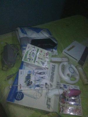 Nintendo Wii Original Con 3 Juegos Y Todos Sus Accesorios