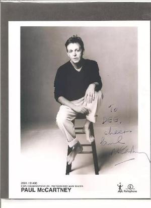 Paul Mccartney Beatles Foto Autentica Autografiada 8x10 Jsa