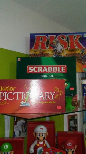Risk- Scrabble-junior Pictonary