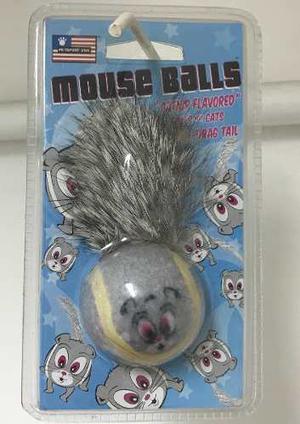 Juguete Gato Pelota Y Pelo Mouse Balls Catnip