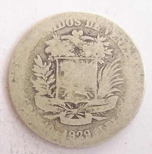 Agradable Moneda De Plata Venezuela 2 Bolivares De 