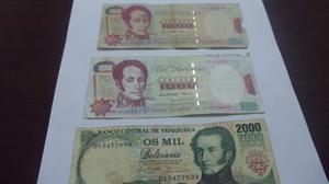 Billetes De  Y  Bolivares Viejos
