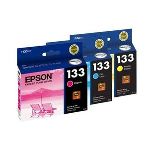 Cartucho Epson T133 Magenta, Amarillo Y Cyan. Originales