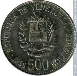 Moneda De 500 Bolívares De . En Excelente Condición