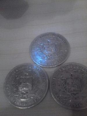 Monedas De Plata Estados Unidos De Venezuela