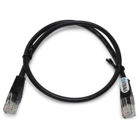 Patch Cord Cat 5e Negro 0,5