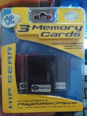Memory Cards Playstation 1 Nuevas De Paquete (3 Memorias)