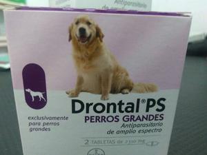 Drontal Ps, Perros Grandes, 2 Tabletas Por 35 Kg